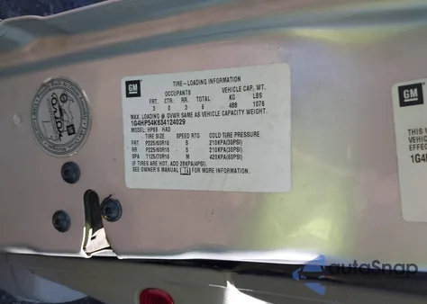 2003 Buick Lesabre Custom from USA, damaged, VIN 1G4HP54K634124029